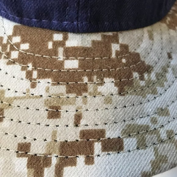 Vintage New Era Team US USA Script Baseball Cap Hat Blue Camo Size 7-1/4 - Picture 6 of 12